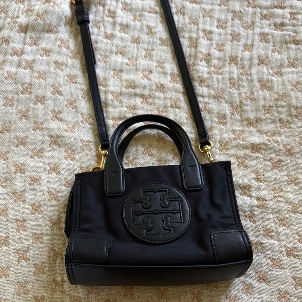 Tory Burch Black Mini Bag with Gold Hardware